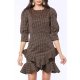 TGH GOLDEN VIBES PUFFED SLEEVES RUFFLED MINI DRESS