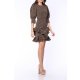 TGH GOLDEN VIBES PUFFED SLEEVES RUFFLED MINI DRESS