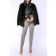 TGH RETRO OPEN FRONT FAUX FUR SHORT COAT