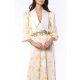 TGH ROCHIE MIDI SUNNY DAYS CU PRINT FLORAL SI GULER ASCUTIT