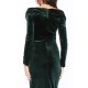 TGH ROCHIE MIDI DIN CATIFEA BODYCON CU UMERI GOI