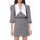 TGH COLLAGE POINTED COLLAR MINI DRESS