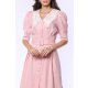 TGH ROCHIE MIDI CU GULER VICTORIAN SI NASTURI