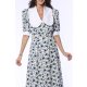 TGH ROCHIE MIDI ROSE CU GULER VICTORIAN SI PRINT