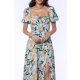 TGH ROCHIE MIDI BOHO CU PRINT FLORAL