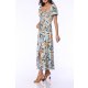 TGH ROCHIE MIDI BOHO CU PRINT FLORAL