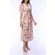 TGH LINO ROCHIE MIDI CU GULER BRODAT SI PRINT FLORAL