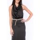 TGH ROCHIE MAXI DRAMA DIN SATIN CU SPATE DECUPAT