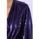 TGH ROCHIE MINI METALIZATA PURPLE RAIN CU PLISEURI 