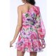 TGH ROCHIE MINI CU PRINT FLORAL SI O MANECA