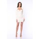 TGH ROCHIE MINI CU TOP STIL CORSET SI UMERI INALTI