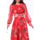 ROCHIE MIDI ROSES DREAM SI SPATE CU SNUR ZIG ZAG