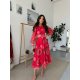 ROCHIE MIDI ROSES DREAM SI SPATE CU SNUR ZIG ZAG