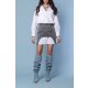 TGH STRIPES&BUTTONS BOLD WAISTBAND SKIRT