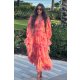 TGH ROCHIE MIDI CU MANECI LUNGI PEACHY KEEN