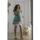 TGH ROCHIE MINI CU VOLANE SI MANECI LUNGI FLORAL FROST