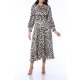 TGH ROCHIE MIDI JUNGLE CU SPATELE DECUPAT SI SNUR 