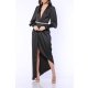 TGH ROCHIE MAXI ASIMETRICA DIN SATIN CU DECOLTEU ADANC IN V