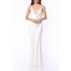 TGH ROCHIE MAXI DIN SATIN CU SPATE DESCHIS SI LANTURI