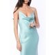 TGH ROCHIE MAXI DIN SATIN CU SPATE DESCHIS SI LANTURI